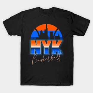 New York Basketball Retro 90s Chrome Skyline T-Shirt